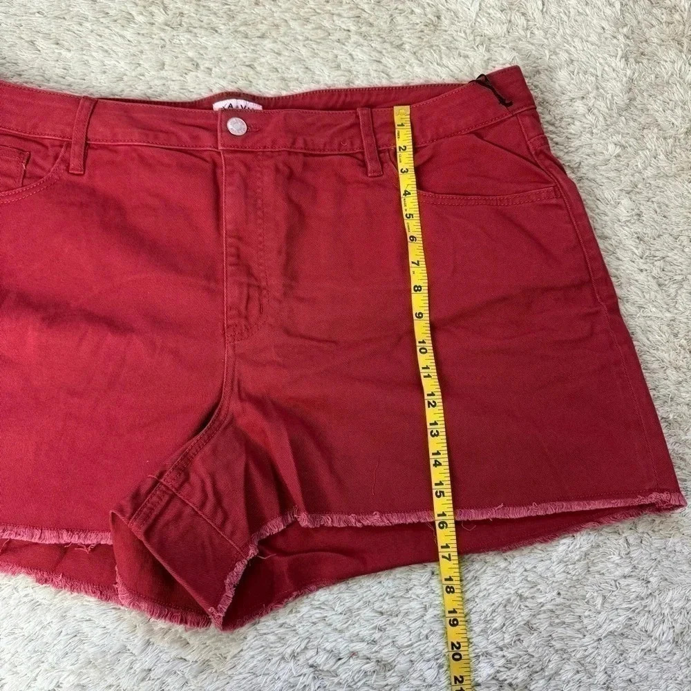 Ava & ViV womens Brick Red plus denim shorts size 26W - Picture 3 of 7